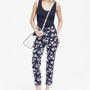 Banana Republic Floral Avery Straight Fit Pants Size 2